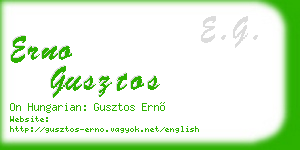 erno gusztos business card